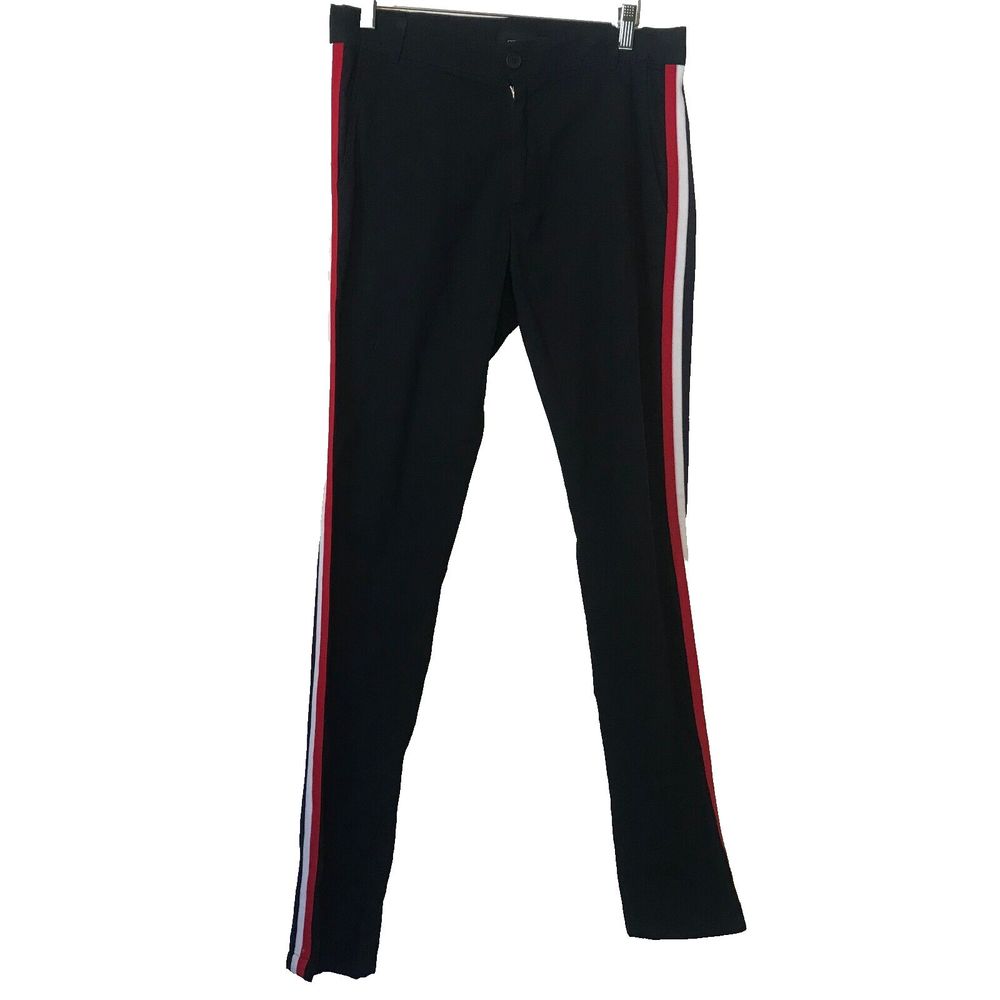 Christos New York Side Banded Slim Fit Lightweight Cotton Trousers Dark Navy 32